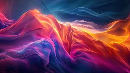 Fototapeta premium Abstract Glowing Waves with Vibrant Colors