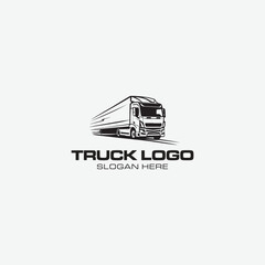 Sleek Logistics Truck Logo Illustration