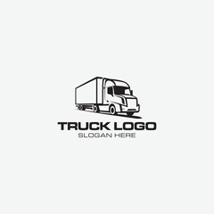 Sleek Logistics Truck Logo Illustration