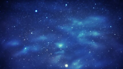 Obraz premium Deep Blue Night Sky with Stars and Nebulae