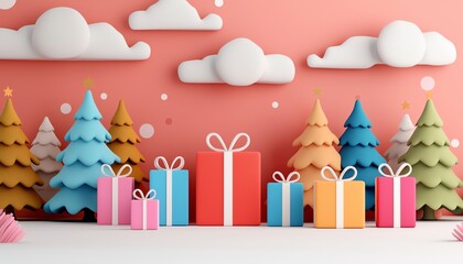 Fototapeta premium Exclusive Christmas shopping experiences, featuring special deals for members, christmas sale, shopping exclusive