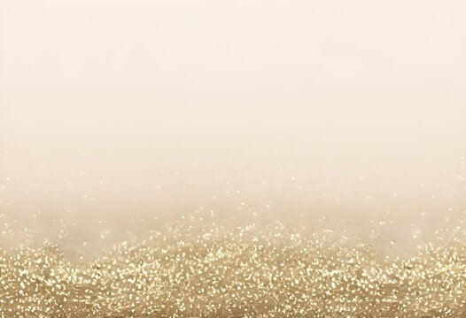 Light Beige to Metallic Gold Glitter Gradient Background for Elegant and Refined Design Projects