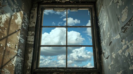 Fototapeta premium Window View of the Sky