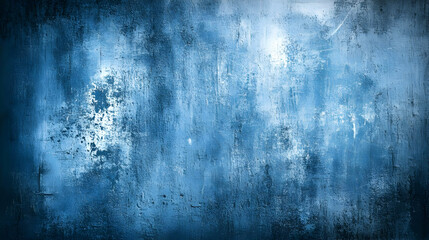 Obraz premium Abstract Blue Grunge Texture Background with Distressed Paint and Scratches