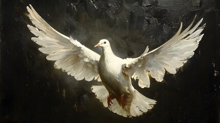 Fototapeta premium The dove as a symbol of faithfulness. AI generated