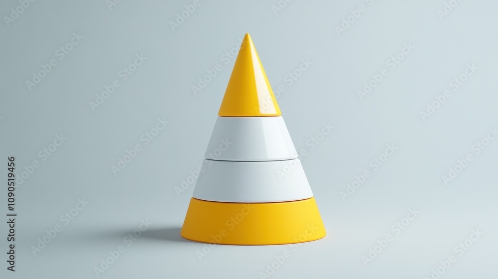 Aufkleber a colorful, stacked cone toy designed for children's play and learning.