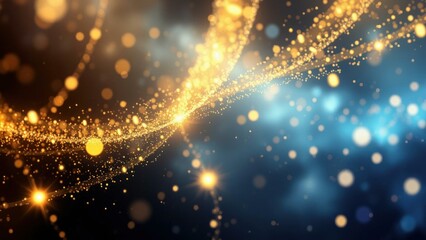 Obraz premium Mesmerizing Golden Sparkles: Captivating Background for Web Design, Social Media, and Digital Art Projects