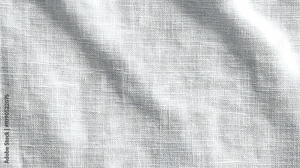 Poster abstract white linen fabric texture background with detailed weave and soft folds