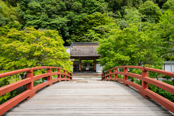 女人高野室生寺 太鼓橋と表門　奈良県宇陀市室生