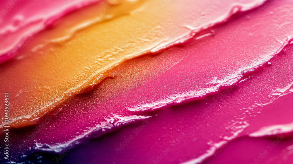Aufkleber vivid layers of paint in various colors blend together, creating an abstract composition that highli
