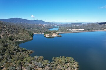 Aerial photo of Lake Eildon Victoria Australia