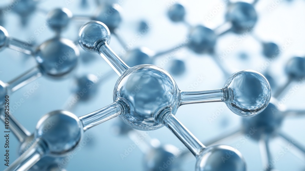 Poster Close-up view of molecular structures illustrating scientific concepts.