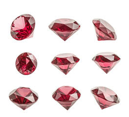 Fototapeta premium red diamond crystal gems