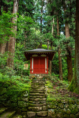 Naklejka premium 女人高野室生寺 修円僧都の廟 奈良県宇陀市室生