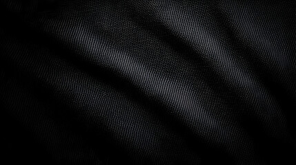 Fototapeta premium Abstract Black Fabric Texture with Diagonal Lines and Shadows