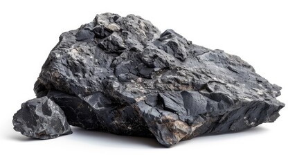 Obraz premium Volcanic Ash Rock Isolated On White Background