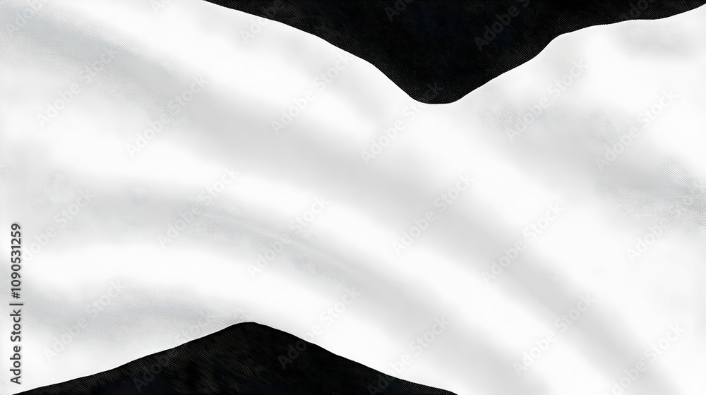 Aufkleber abstract black and white fabric texture with wrinkles and smooth surface, minimalist and simple desi