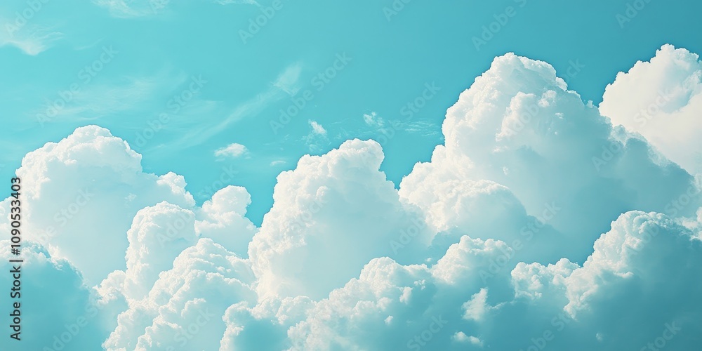 Poster dramatic clouds cluster in the sky, illustrating a change in weather. these clouds create an impactf