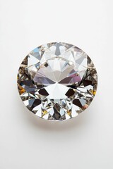 A large, clear, faceted diamond.