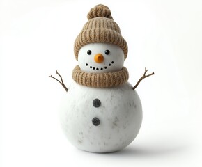 Fototapeta premium snowman isolated on white background