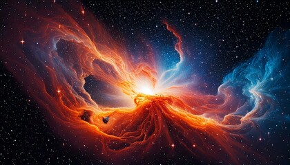 İllustration of colorful starfield nebula