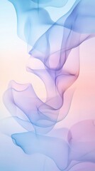 Fototapeta premium Abstract Colorful Smoke Waves in Soft Pastel Shades of Blue and Purple on a Light Background for Artistic and Creative Design Projects