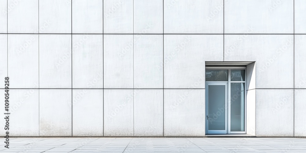 Poster isolated wall of building displayed on a clean white background, emphasizing the architectural featu