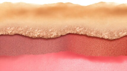 Fototapeta premium Layered Makeup Textures Showcasing Peach and Pink Hues