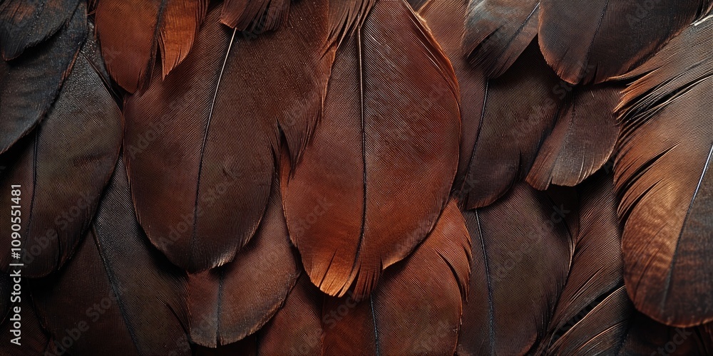 Aufkleber brown vintage color trends featuring a textured background of chicken feathers create a unique and s