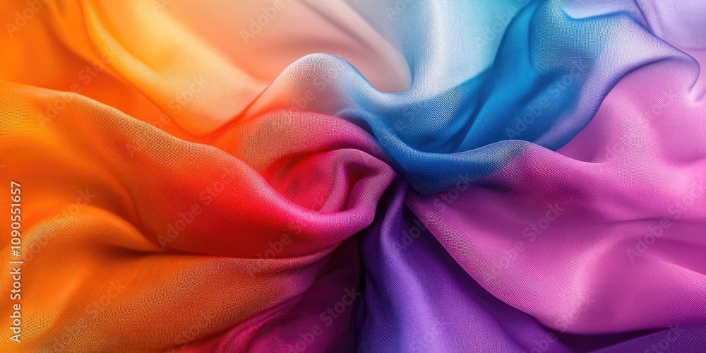 Poster colorful fabric texture creates a stunning background with a soft blur effect that enhances the visu