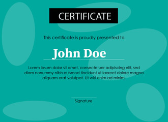 Modern Certificate Design Template with bubbles and all