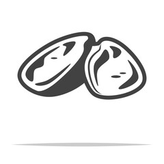 Chicken liver outline icon transparent vector isolated