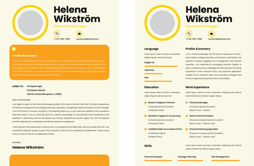 CV Resume Financial Manager V3