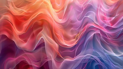 Fototapeta premium Abstract colorful flowing waves, vibrant hues, dynamic motion, smooth texture.
