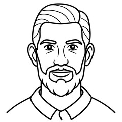 bearded man flat illustration