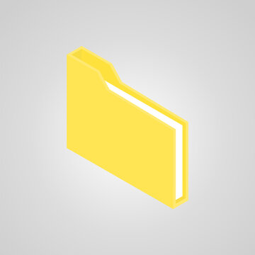Illustration vector graphic of isometric folder yellow.
