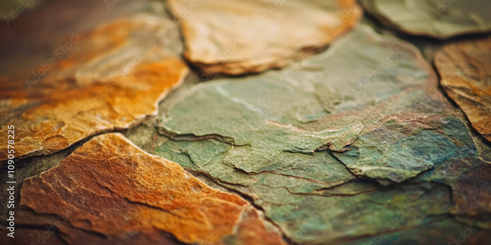 Aufkleber a close up of a stone surface with a variety of different colored stones