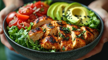 A man holds in his hands an array of healthy food, symbolizing nutritious choices.