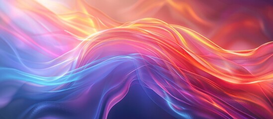 Fototapeta premium Abstract colorful flowing wave background.