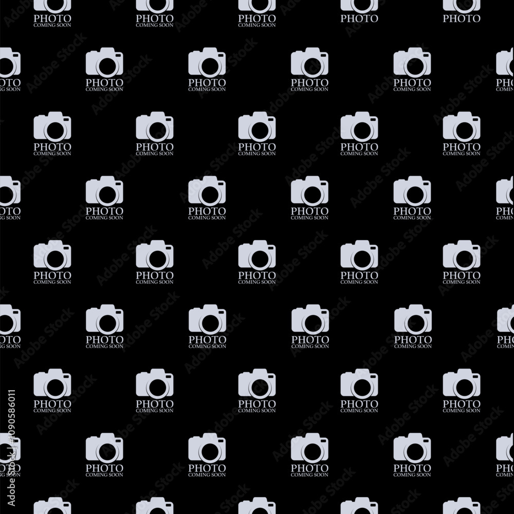 Poster no photo available or missing image seamless pattern isolated on black background