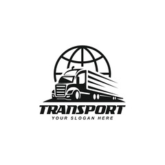 Fototapeta premium Truck logo template vector illustration