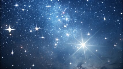 Fototapeta premium Dazzling and shimmering stars in a cosmic abstract background, stars, sparkling
