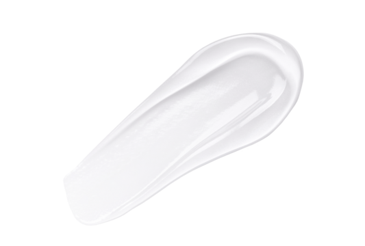 smear cream gel texture on transparent background
