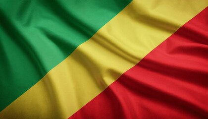 Fototapeta premium コンゴ共和国の国旗(waving national flag of Congo.) 