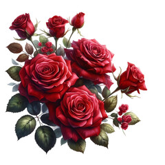 Fototapeta premium bouquet of red roses