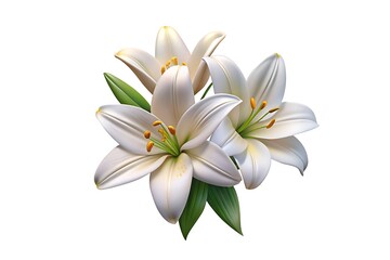 Fototapeta premium 3D Flower vector, modern on a white background