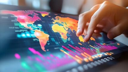 Innovative data interaction using touch technology global context digital interface modern workspace user engagement visualization techniques