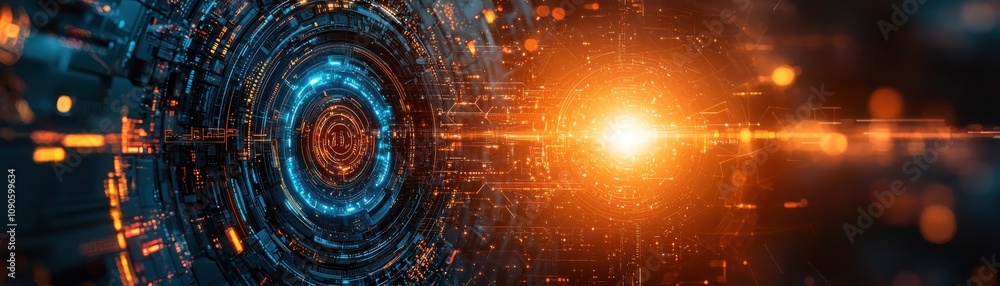 Aufkleber exploring futuristic technologies in a high-tech environment a vision of tomorrow