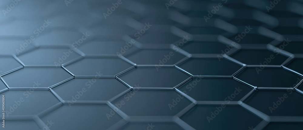 Poster a close up of a black hexagonal pattern