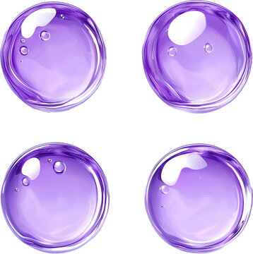 clear purple bubble 
